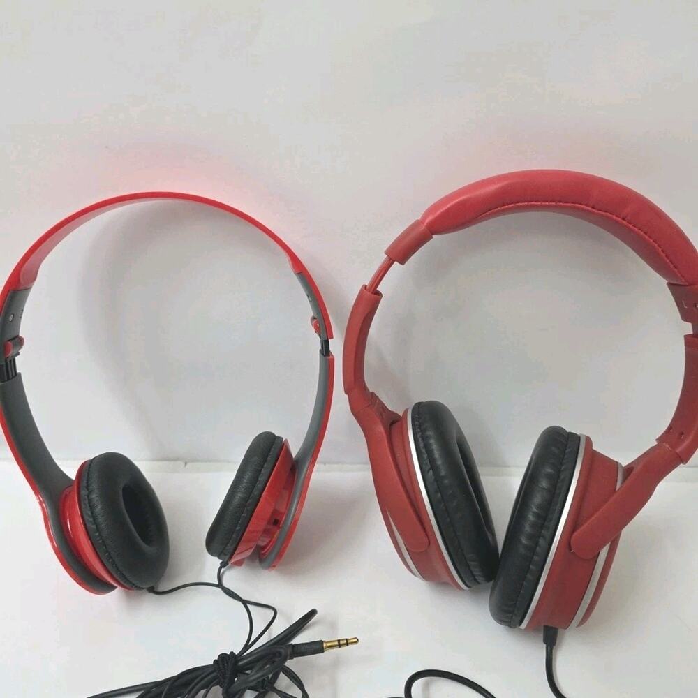 Coby Wired Headphones & Bacardi Promo Over Ear Stereo Headset Lot Working